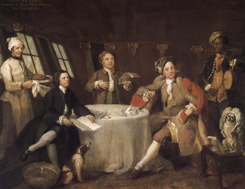 William Hogarth Captain George Graham in his cabin Norge oil painting art